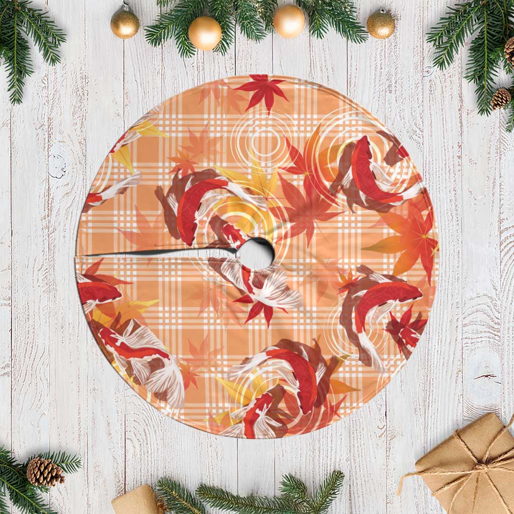 Orange Palaka Hawaii Aloha Tree Skirt Koi Pond Mix Japanese Maple - Polynesian Pride