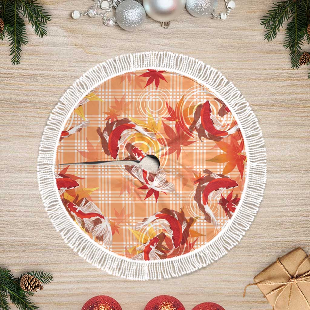 Orange Palaka Hawaii Aloha Tree Skirt Koi Pond Mix Japanese Maple - Polynesian Pride
