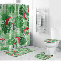Lime Palaka Hawaii Aloha Bathroom Set Koi Pond Mix Monstera - Polynesian Pride