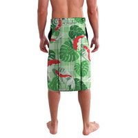 Lime Palaka Hawaii Aloha Lavalava Koi Pond Mix Monstera - Polynesian Pride