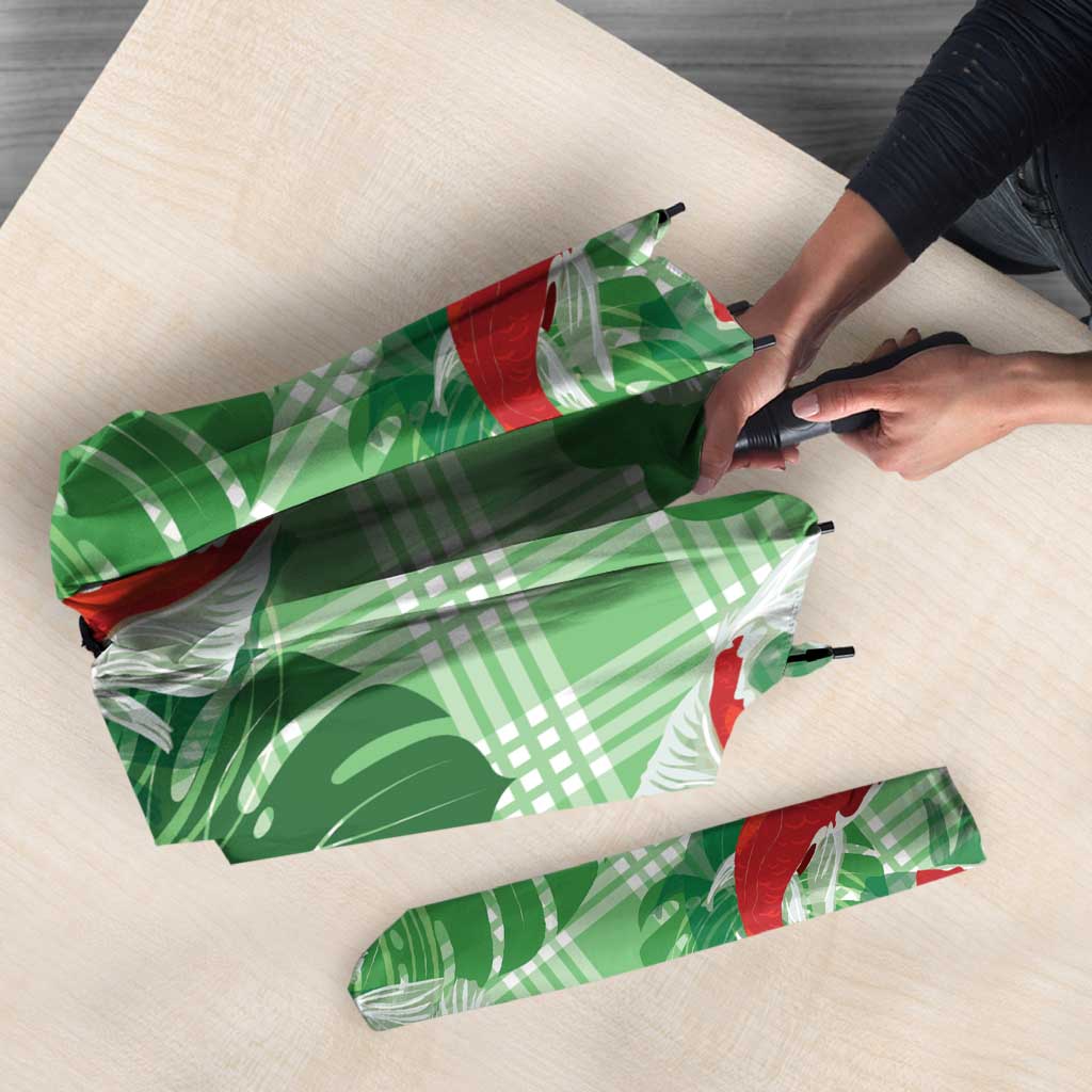 Lime Palaka Hawaii Aloha Umbrella Koi Pond Mix Monstera - Polynesian Pride