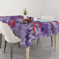 Lavender Palaka Hawaii Aloha Tablecloth Koi Pond Mix Orchids - Polynesian Pride