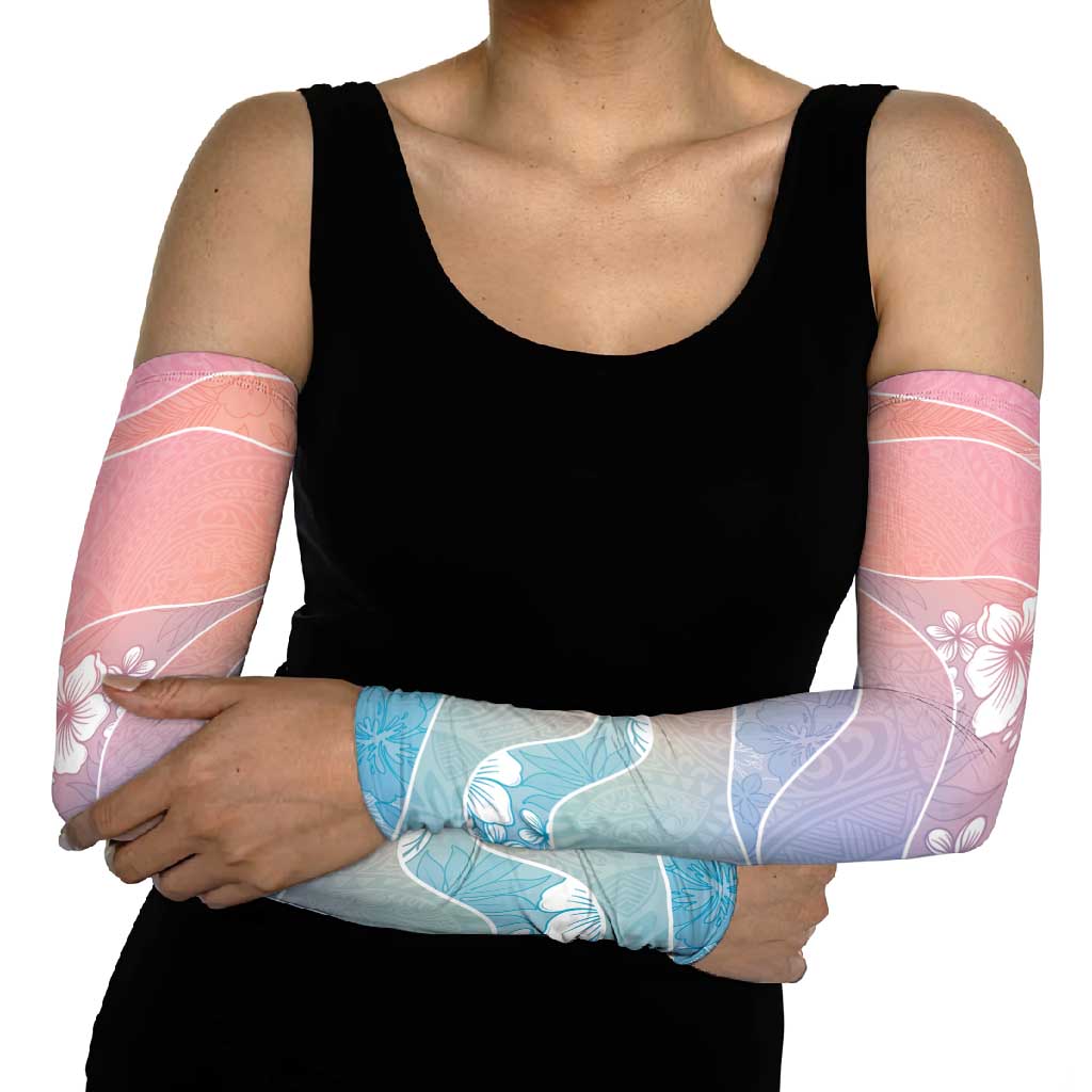 Aloha Hawaii Floral Tapa Arm Sleeves Patchwork Pastel Candy - Polynesian Pride