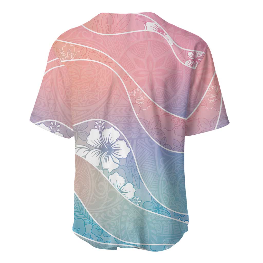 Aloha Hawaii Floral Tapa Baseball Jersey Patchwork Pastel Candy - Polynesian Pride