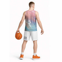 Aloha Hawaii Floral Tapa Basketball Jersey Patchwork Pastel Candy - Polynesian Pride