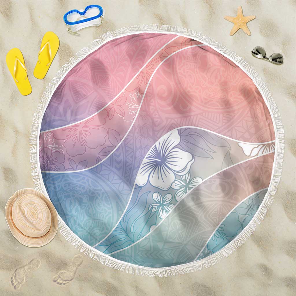 Aloha Hawaii Floral Tapa Beach Blanket Patchwork Pastel Candy - Polynesian Pride