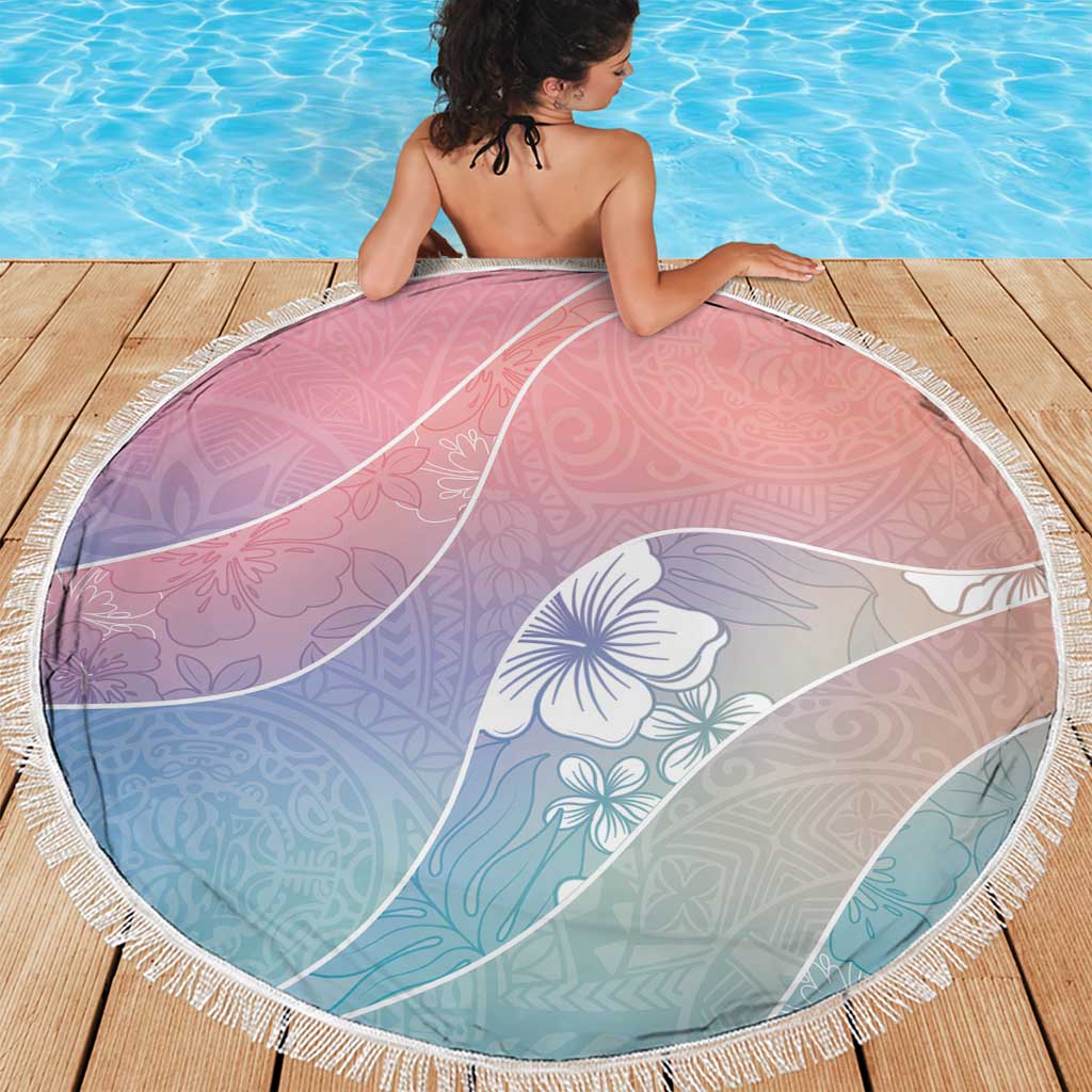 Aloha Hawaii Floral Tapa Beach Blanket Patchwork Pastel Candy - Polynesian Pride