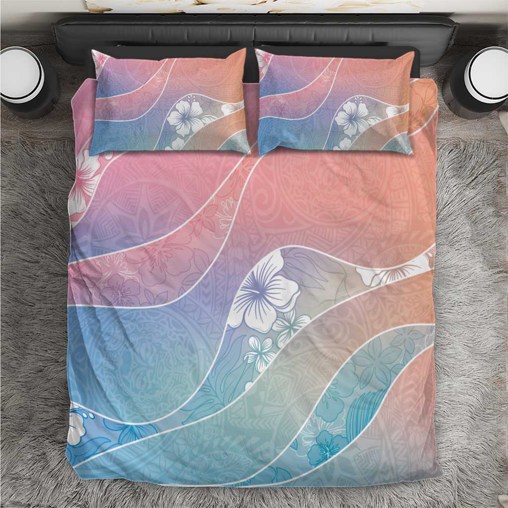 Aloha Hawaii Floral Tapa Bedding Set Patchwork Pastel Candy - Polynesian Pride