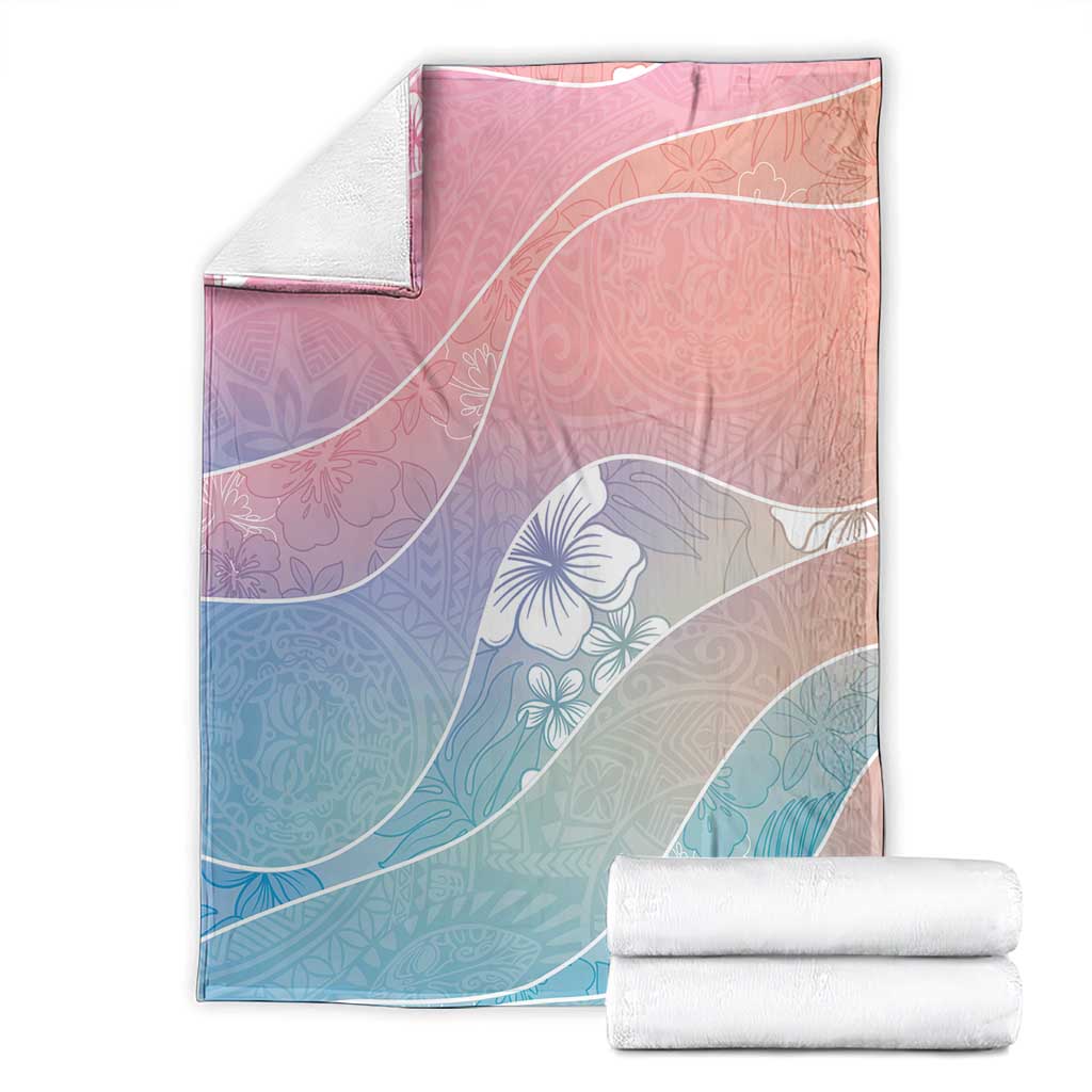 Aloha Hawaii Floral Tapa Blanket Patchwork Pastel Candy - Polynesian Pride