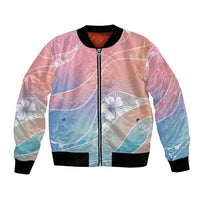 Aloha Hawaii Floral Tapa Bomber Jacket Patchwork Pastel Candy - Polynesian Pride