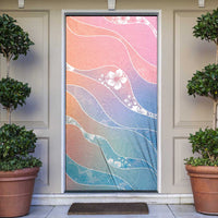 Aloha Hawaii Floral Tapa Door Cover Patchwork Pastel Candy - Polynesian Pride