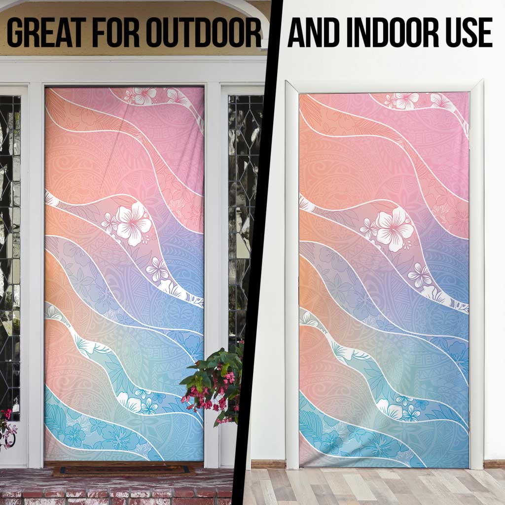 Aloha Hawaii Floral Tapa Door Cover Patchwork Pastel Candy - Polynesian Pride
