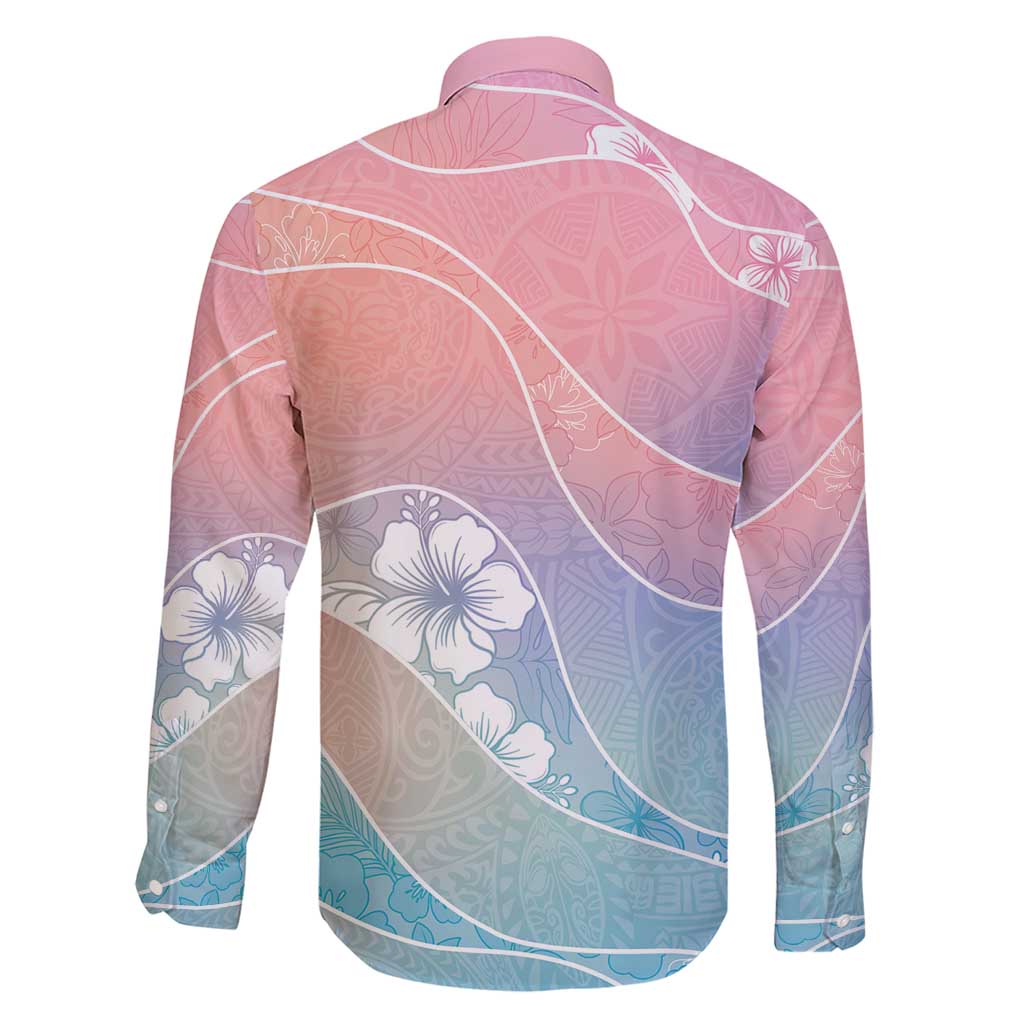 Aloha Hawaii Floral Tapa Family Matching Short Sleeve Bodycon Dress and Hawaiian Shirt Patchwork Pastel Candy - Polynesian Pride