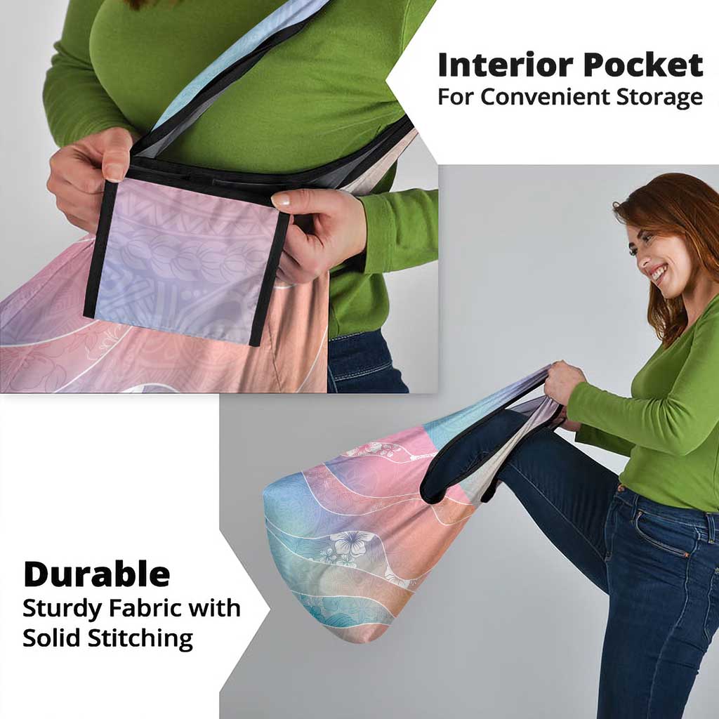 Aloha Hawaii Floral Tapa Grocery Bag Patchwork Pastel Candy - Polynesian Pride