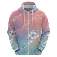 Aloha Hawaii Floral Tapa Hoodie Patchwork Pastel Candy - Polynesian Pride