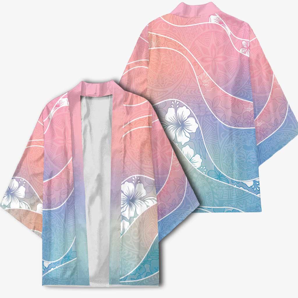 Aloha Hawaii Floral Tapa Kimono Patchwork Pastel Candy - Polynesian Pride
