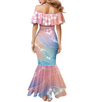Aloha Hawaii Floral Tapa Mermaid Dress Patchwork Pastel Candy - Polynesian Pride