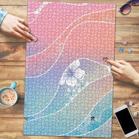 Aloha Hawaii Floral Tapa Puzzle Patchwork Pastel Candy - Polynesian Pride