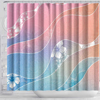 Aloha Hawaii Floral Tapa Shower Curtain Patchwork Pastel Candy - Polynesian Pride
