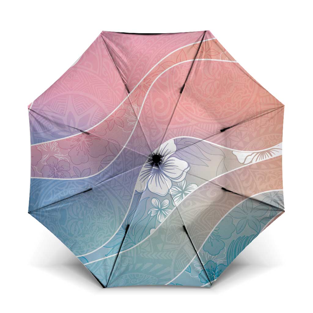 Aloha Hawaii Floral Tapa Umbrella Patchwork Pastel Candy - Polynesian Pride