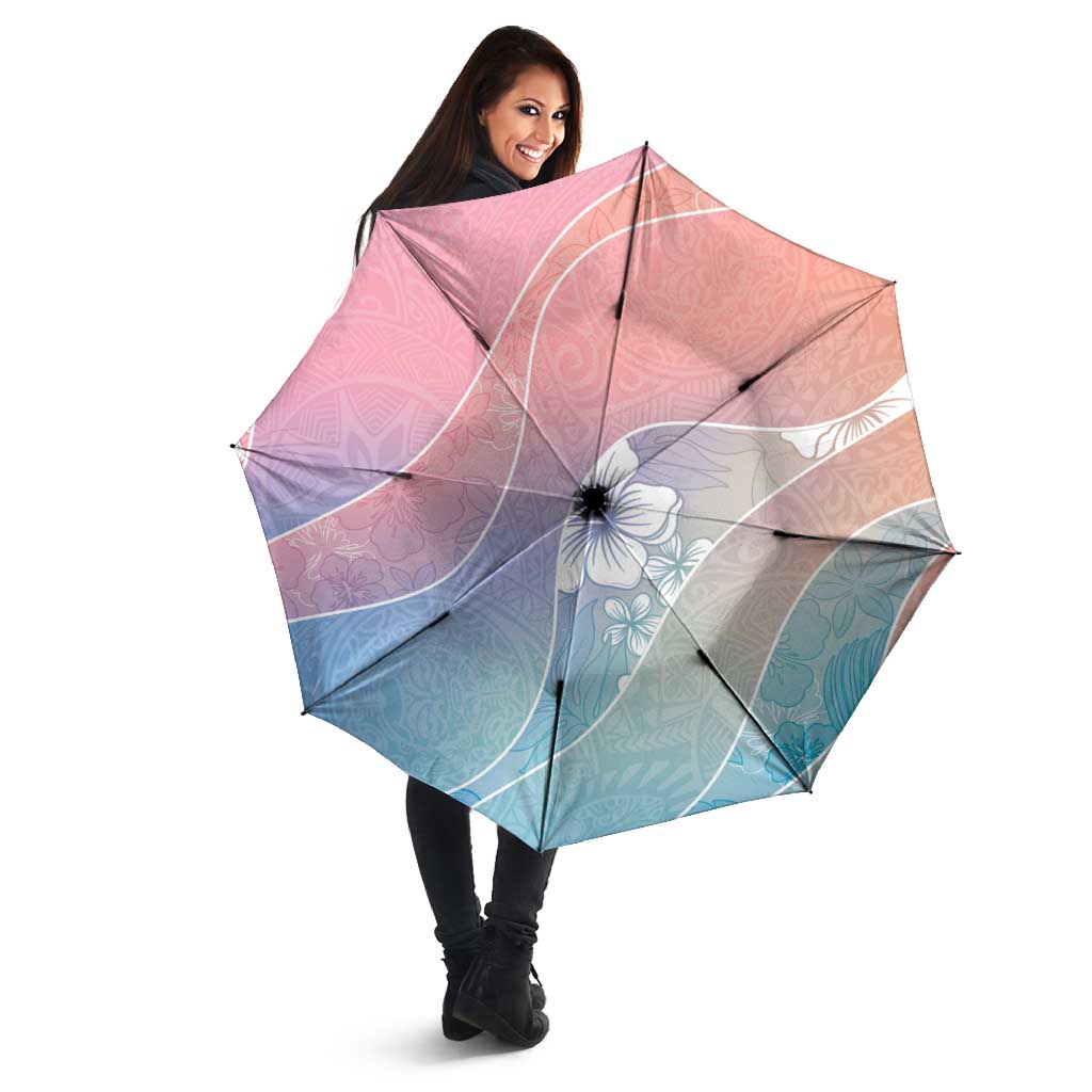 Aloha Hawaii Floral Tapa Umbrella Patchwork Pastel Candy - Polynesian Pride