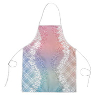 Hawaii Aloha Plumeria Lei Pastel Candy Palaka Apron - Polynesian Pride