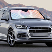 Hawaii Aloha Plumeria Lei Pastel Candy Palaka Auto Sun Shade - Polynesian Pride