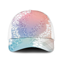 Hawaii Aloha Plumeria Lei Pastel Candy Palaka Baseball Net Cap - Polynesian Pride