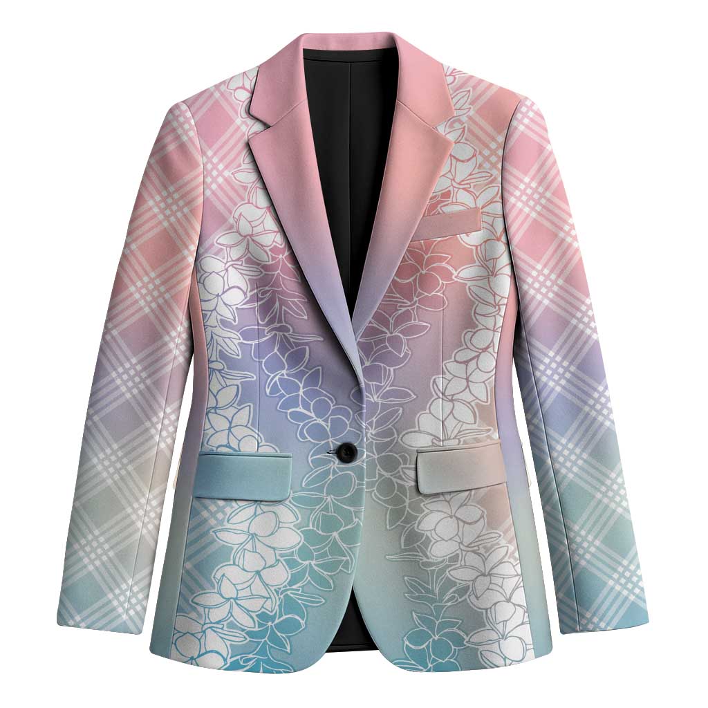 Hawaii Aloha Plumeria Lei Pastel Candy Palaka Blazer - Polynesian Pride