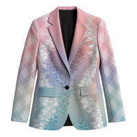 Hawaii Aloha Plumeria Lei Pastel Candy Palaka Blazer - Polynesian Pride