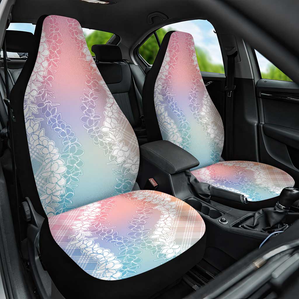 Hawaii Aloha Plumeria Lei Pastel Candy Palaka Car Seat Cover - Polynesian Pride