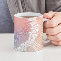 Hawaii Aloha Plumeria Lei Pastel Candy Palaka Ceramic Mug - Polynesian Pride
