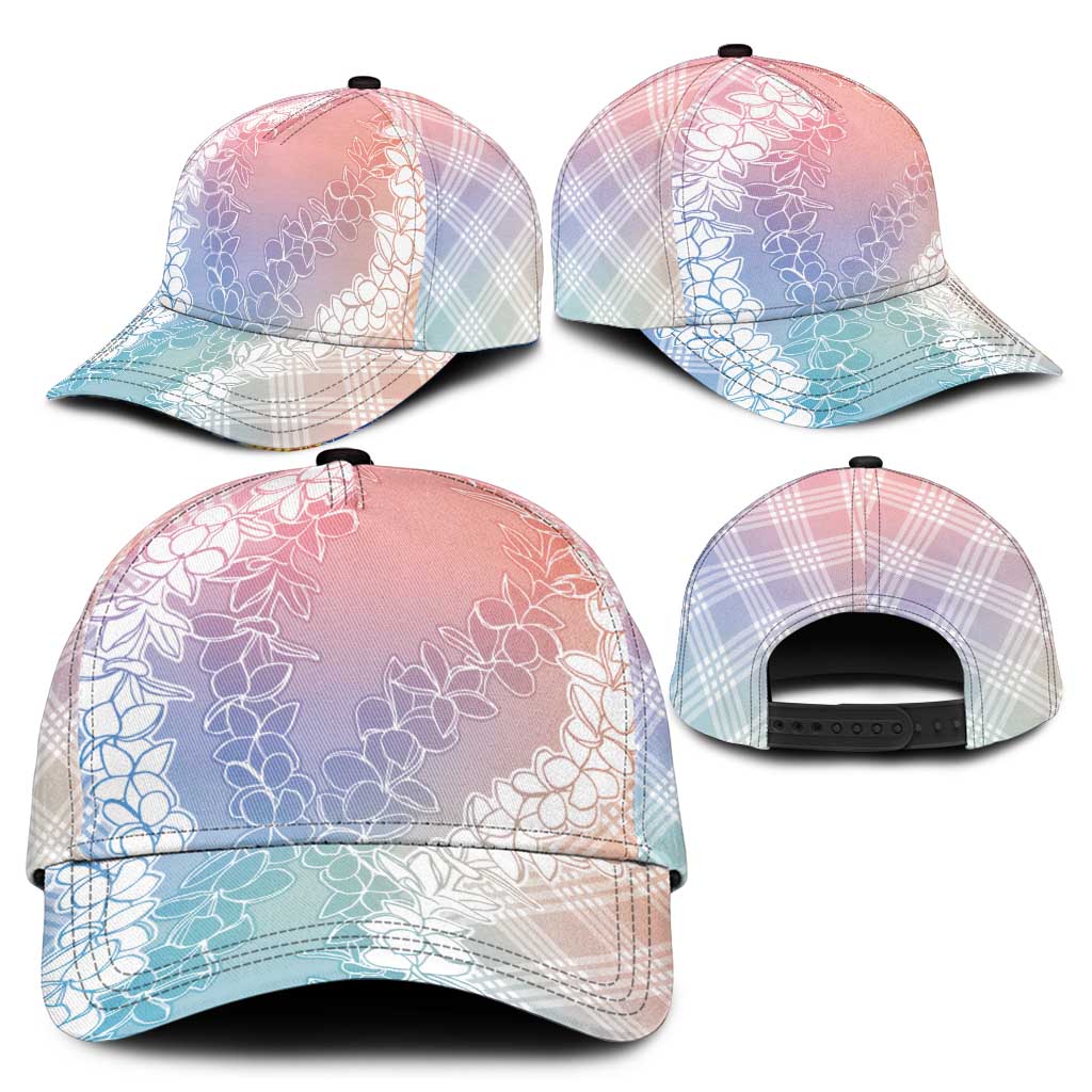 Hawaii Aloha Plumeria Lei Pastel Candy Palaka Classic Cap - Polynesian Pride