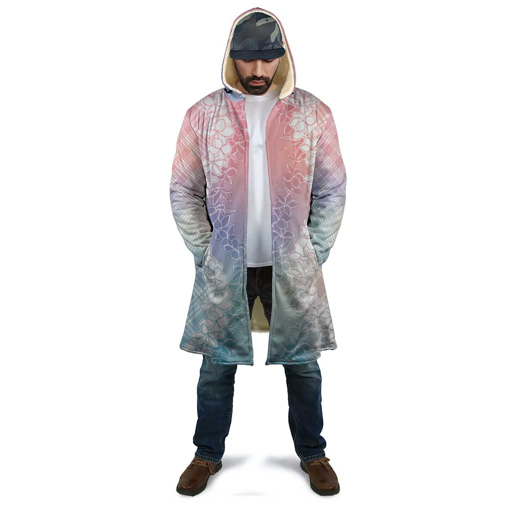 Hawaii Aloha Plumeria Lei Pastel Candy Palaka Cloak - Polynesian Pride