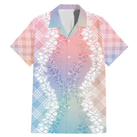 Hawaii Aloha Plumeria Lei Pastel Candy Palaka Family Matching Mermaid Dress and Hawaiian Shirt - Polynesian Pride