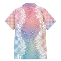 Hawaii Aloha Plumeria Lei Pastel Candy Palaka Family Matching Mermaid Dress and Hawaiian Shirt - Polynesian Pride
