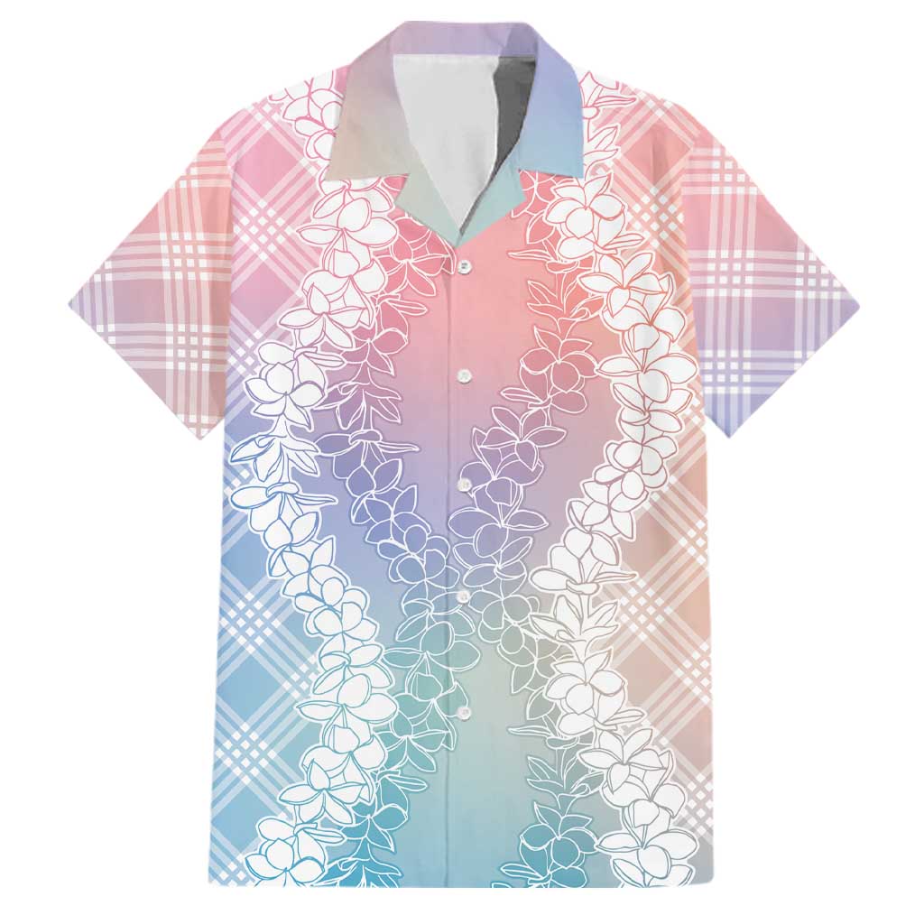 Hawaii Aloha Plumeria Lei Pastel Candy Palaka Family Matching Puletasi and Hawaiian Shirt LT7 Dad's Shirt - Short Sleeve Pastel - Polynesian Pride