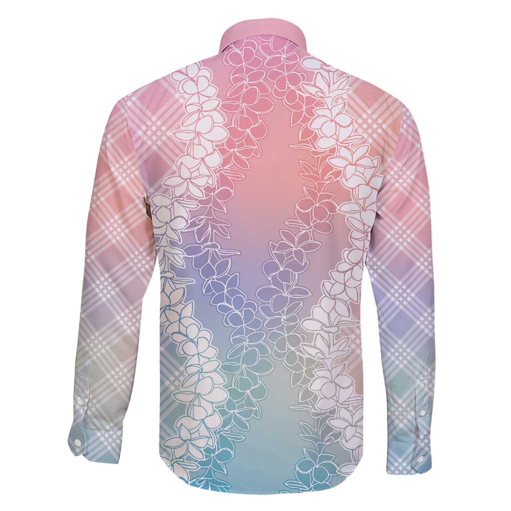 Hawaii Aloha Plumeria Lei Pastel Candy Palaka Family Matching Short Sleeve Bodycon Dress and Hawaiian Shirt - Polynesian Pride