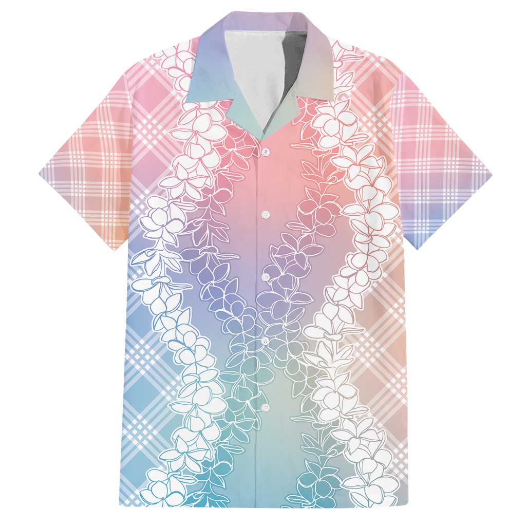 Hawaii Aloha Plumeria Lei Pastel Candy Palaka Family Matching Summer Maxi Dress and Hawaiian Shirt - Polynesian Pride
