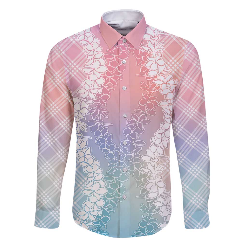 Hawaii Aloha Plumeria Lei Pastel Candy Palaka Family Matching Summer Maxi Dress and Hawaiian Shirt - Polynesian Pride