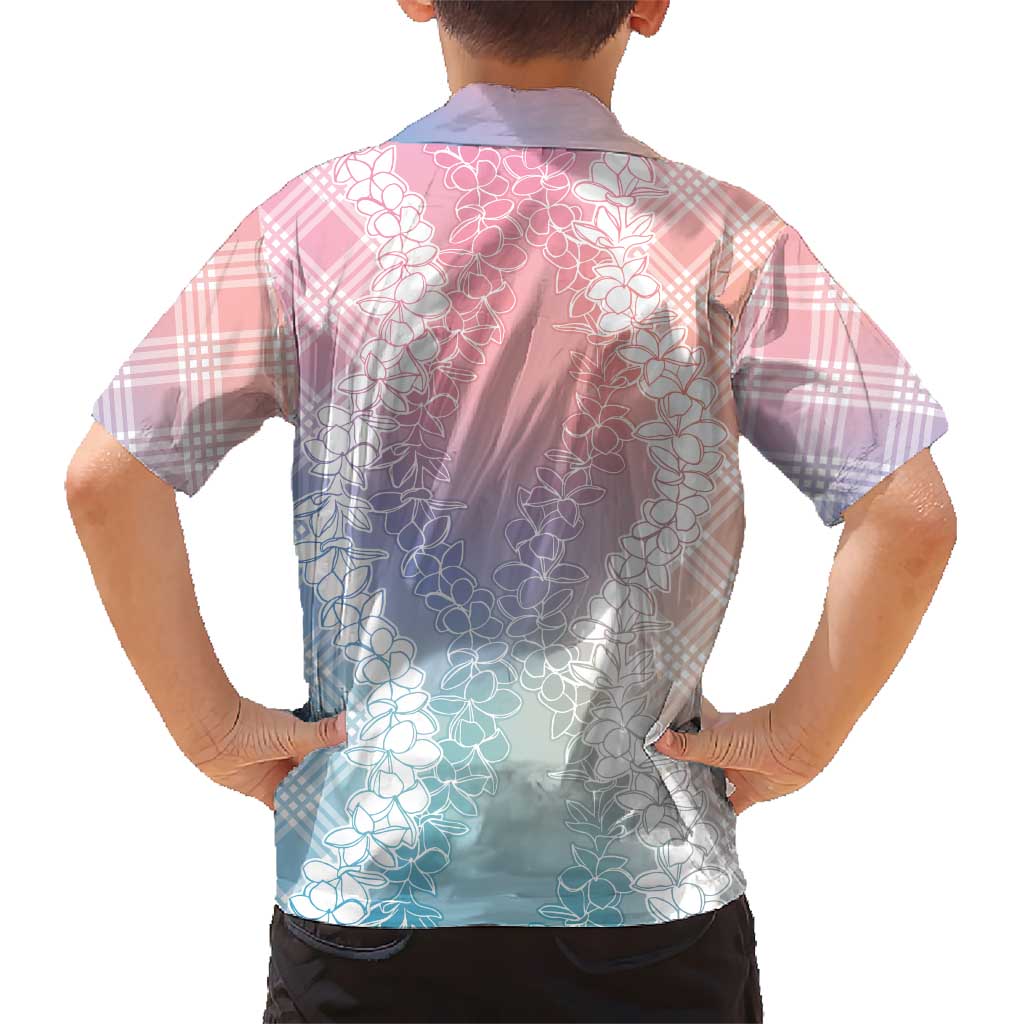 Hawaii Aloha Plumeria Lei Pastel Candy Palaka Hawaiian Shirt - Polynesian Pride