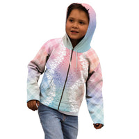 Hawaii Aloha Plumeria Lei Pastel Candy Palaka Kid Hoodie - Polynesian Pride
