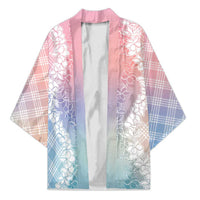 Hawaii Aloha Plumeria Lei Pastel Candy Palaka Kimono - Polynesian Pride