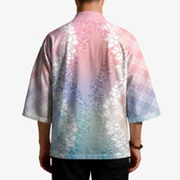 Hawaii Aloha Plumeria Lei Pastel Candy Palaka Kimono - Polynesian Pride