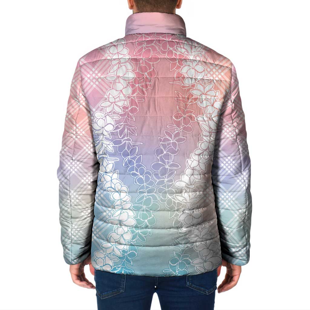 Hawaii Aloha Plumeria Lei Pastel Candy Palaka Padded Jacket - Polynesian Pride