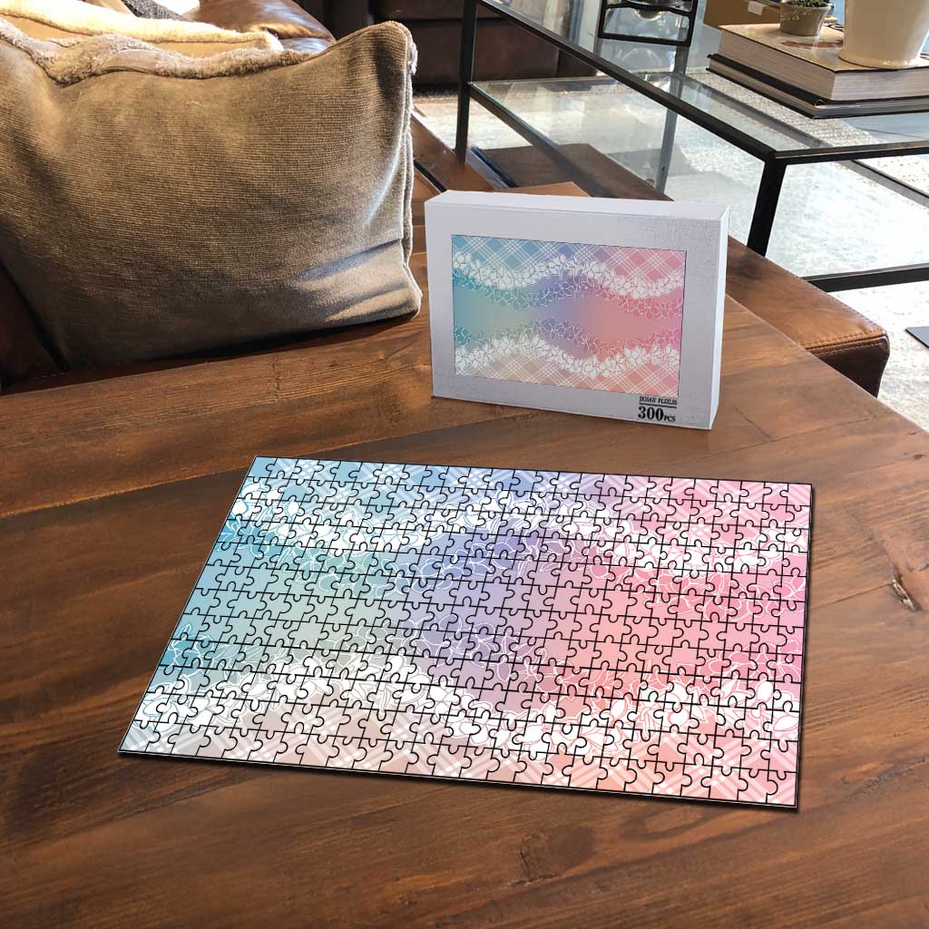 Hawaii Aloha Plumeria Lei Pastel Candy Palaka Puzzle - Polynesian Pride