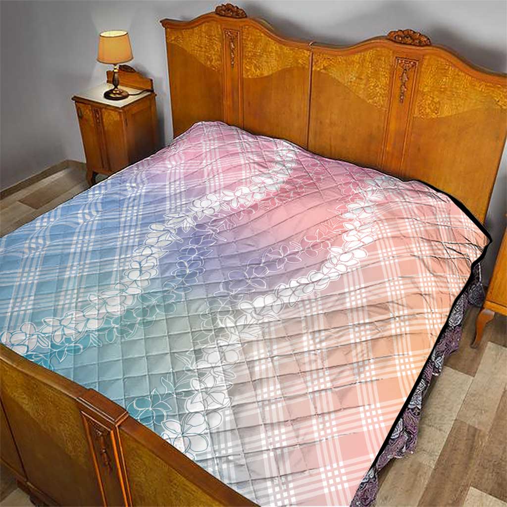 Hawaii Aloha Plumeria Lei Pastel Candy Palaka Quilt - Polynesian Pride