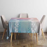 Hawaii Aloha Plumeria Lei Pastel Candy Palaka Tablecloth - Polynesian Pride