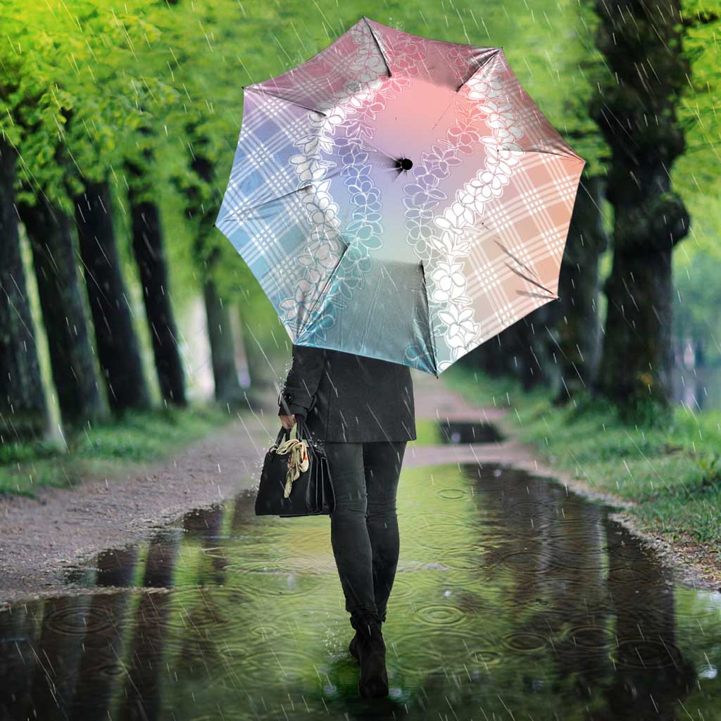 Hawaii Aloha Plumeria Lei Pastel Candy Palaka Umbrella - Polynesian Pride