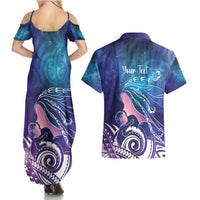 New Zealand Mother's Day Couples Matching Summer Maxi Dress and Hawaiian Shirt Maori Hari Ra Mama